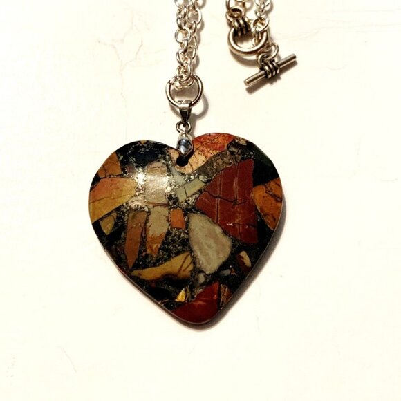 Maligano Jasper Heart Pendant Necklace – Love & Transformation - Picture 4 of 8
